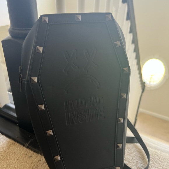 Handbags - Black Coffin-Shaped Crossbody Bag